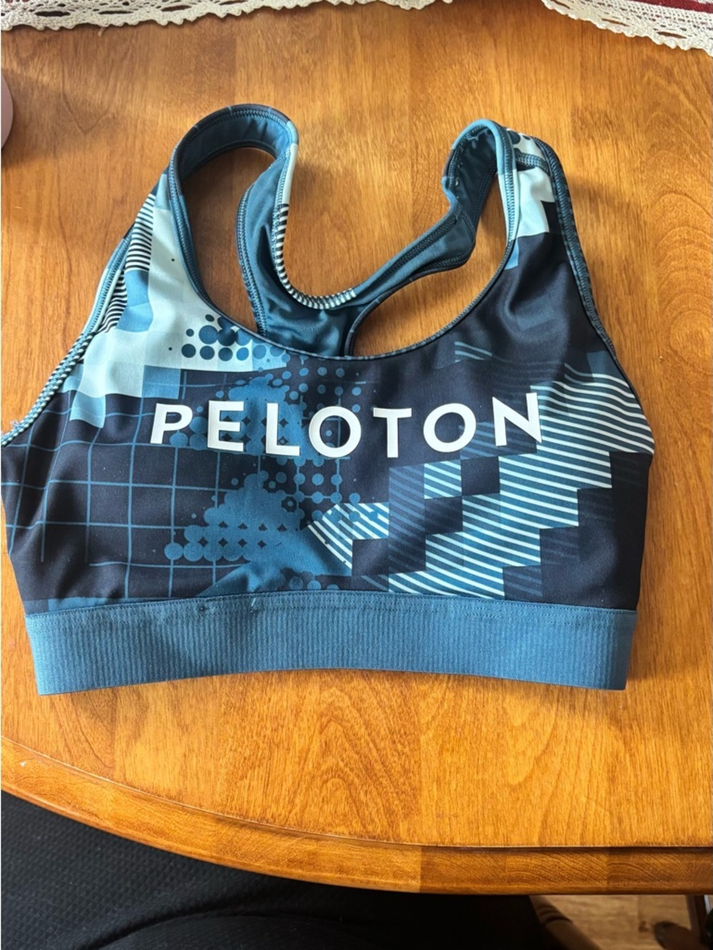 Adidas X Peloton Blue Motion Heat Sports Bra - Size XS - Picture 3 of 7